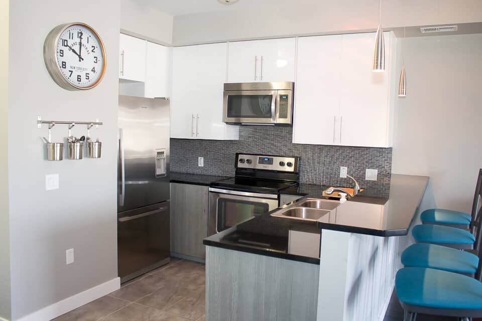 Regina Furnished Housing - Strathmore Suite 206 - Kitchen